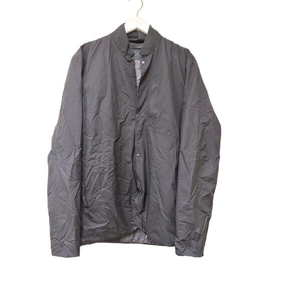 Lululemon Men XL Black Snap Button Insulated Bomber Jacket Outdoor Wicking Gym - Picture 1 of 13